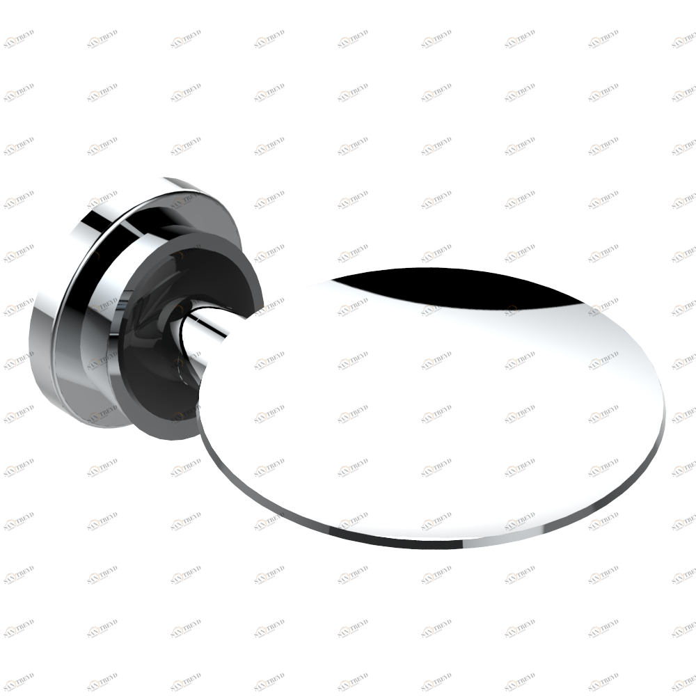 U3E-546 Мыльница настенная Ø 100 мм Thg-paris Багатель с чёрным камнем Хром U3E-546 CAT.A