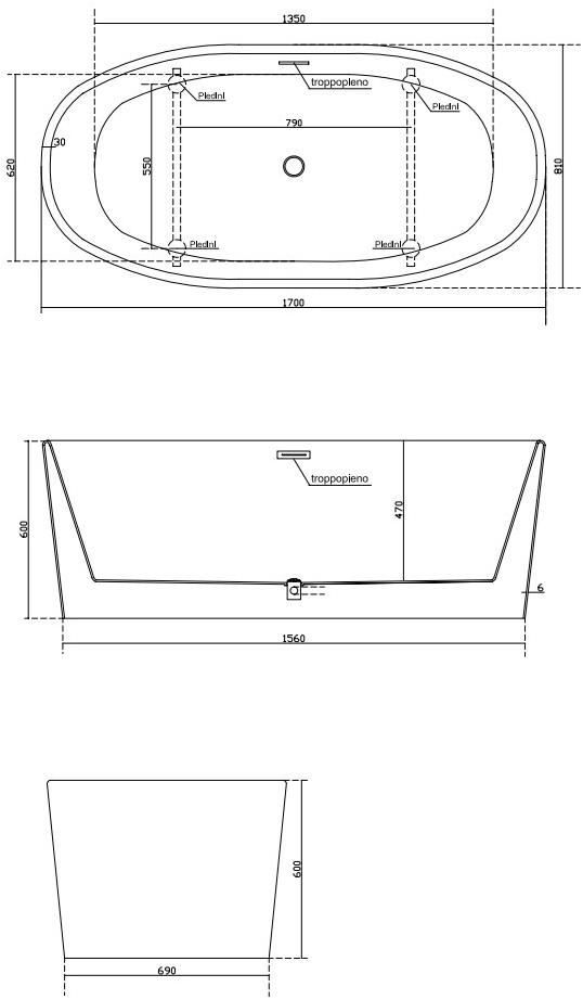 Акриловая ванна Eden 7239 1 Marka - Вид №3