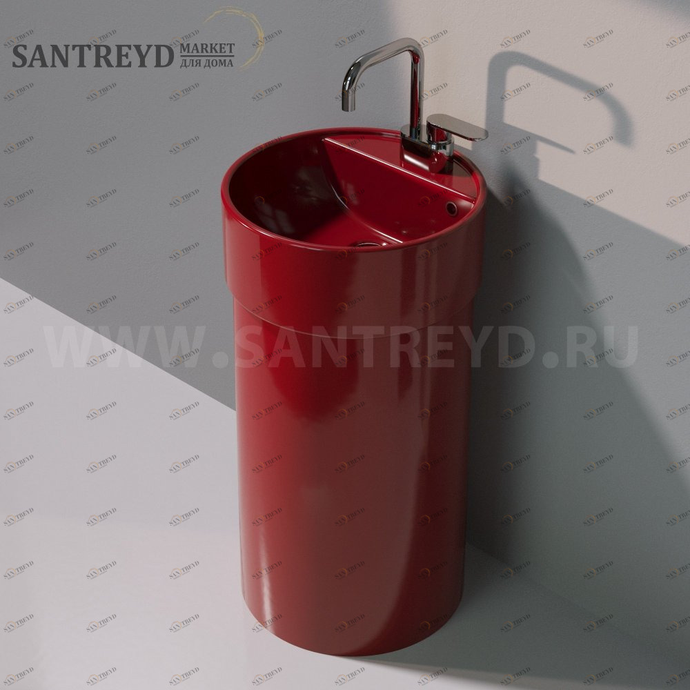 505042ACOLP3011 Напольная раковина стоящая круглая Ceramica Flaminia Twin