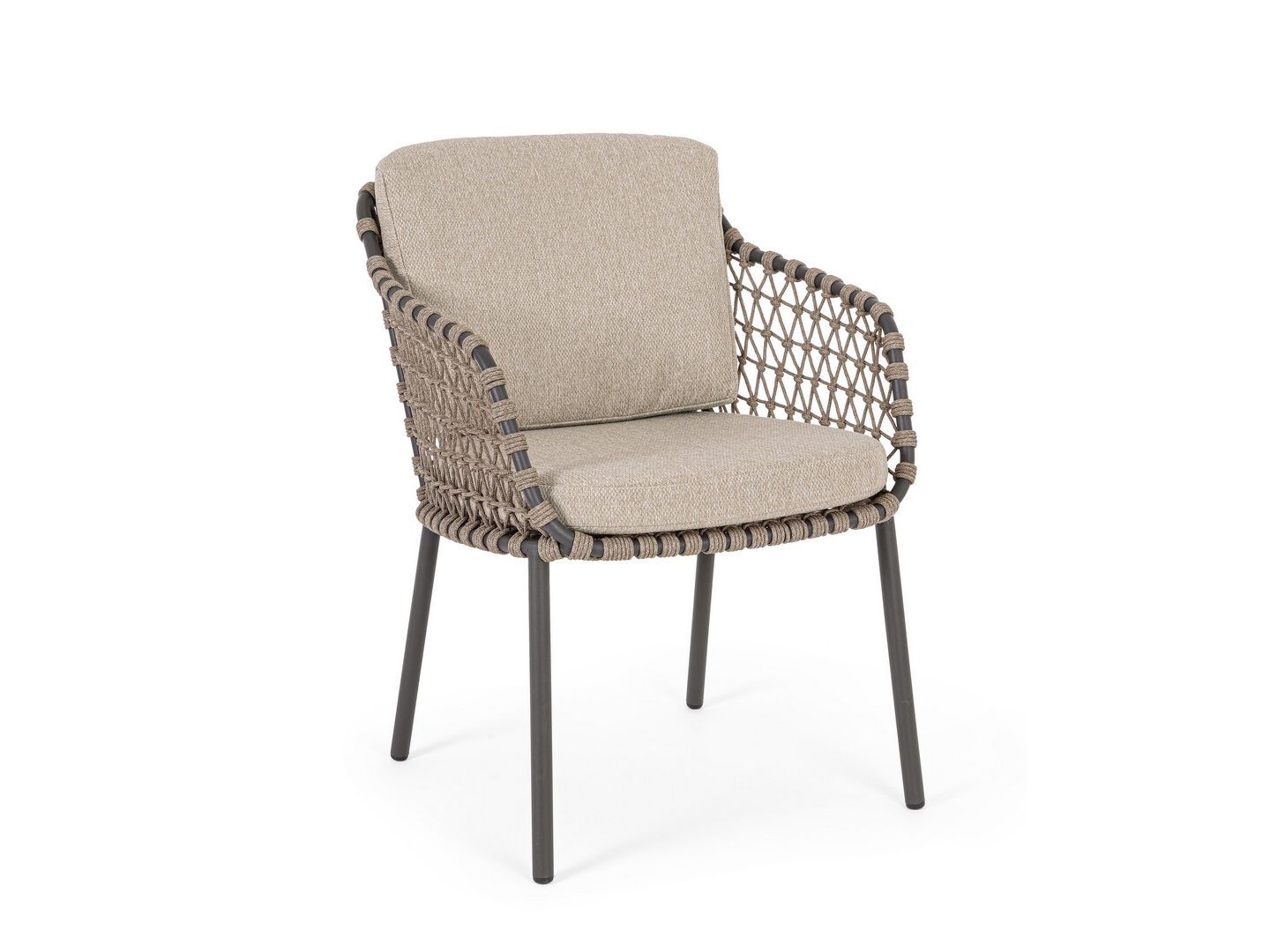 Веревочный садовый стул со встроенной подушкой BIZZOTTO Ivissa ARCH-00125255