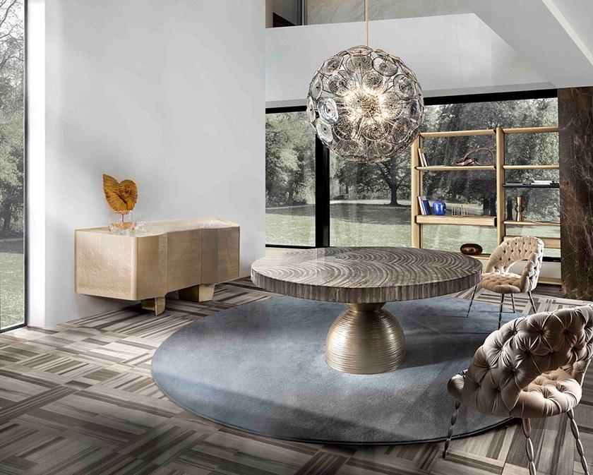 HESSENTIA | Cornelio Cappellini Лакированный буфет с распашными дверцами и мраморной столешницей Santreyd sun-id-1458795 - Вид №4