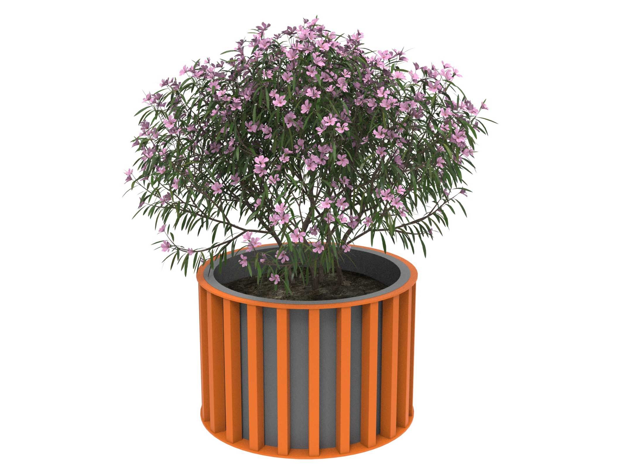 Оцинкованная сталь круглый низкий плантатор Lazzari Динамо ARCH-00115712 - Вид №23