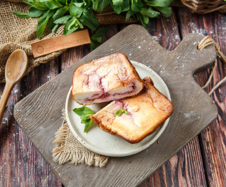 6228 Запеканка творожная с малиной без сахара Вкусляндия 