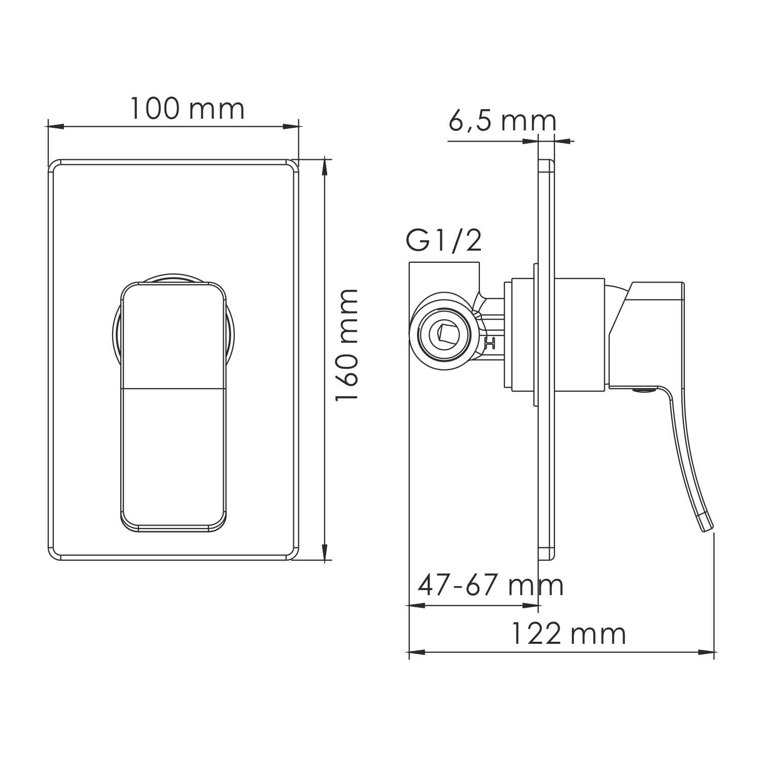 10651 Aller Смеситель для душа WasserKRAFT Aller 1060  - Вид №2