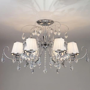 Подвесная люстра Eurosvet 10021/6 хром/прозрачный хрусталь Strotskis EUROSVET ДИЗАЙНЕРСКИЕ 185941 Белый