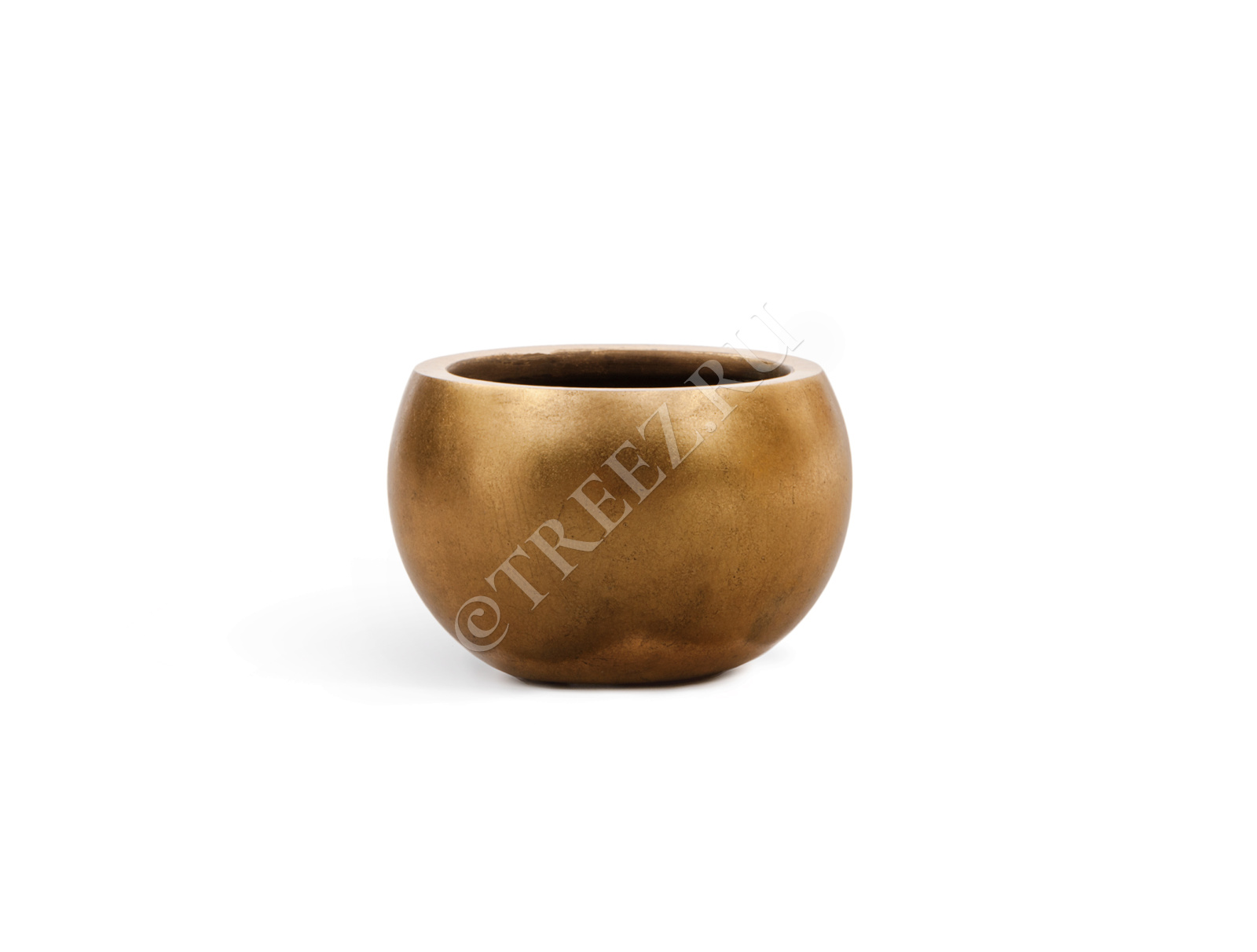 41.3318-04-016-GLD-22 Кашпо  Effectory - серия Metal - Полусфера - Сусальное золото Цветочная коллекция  - Вид №3