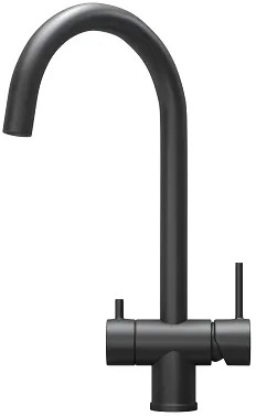 7104, ЧЕРНЫЙ МАТОВЫЙ, СМЕСИТЕЛЬ КУХОННЫЙ