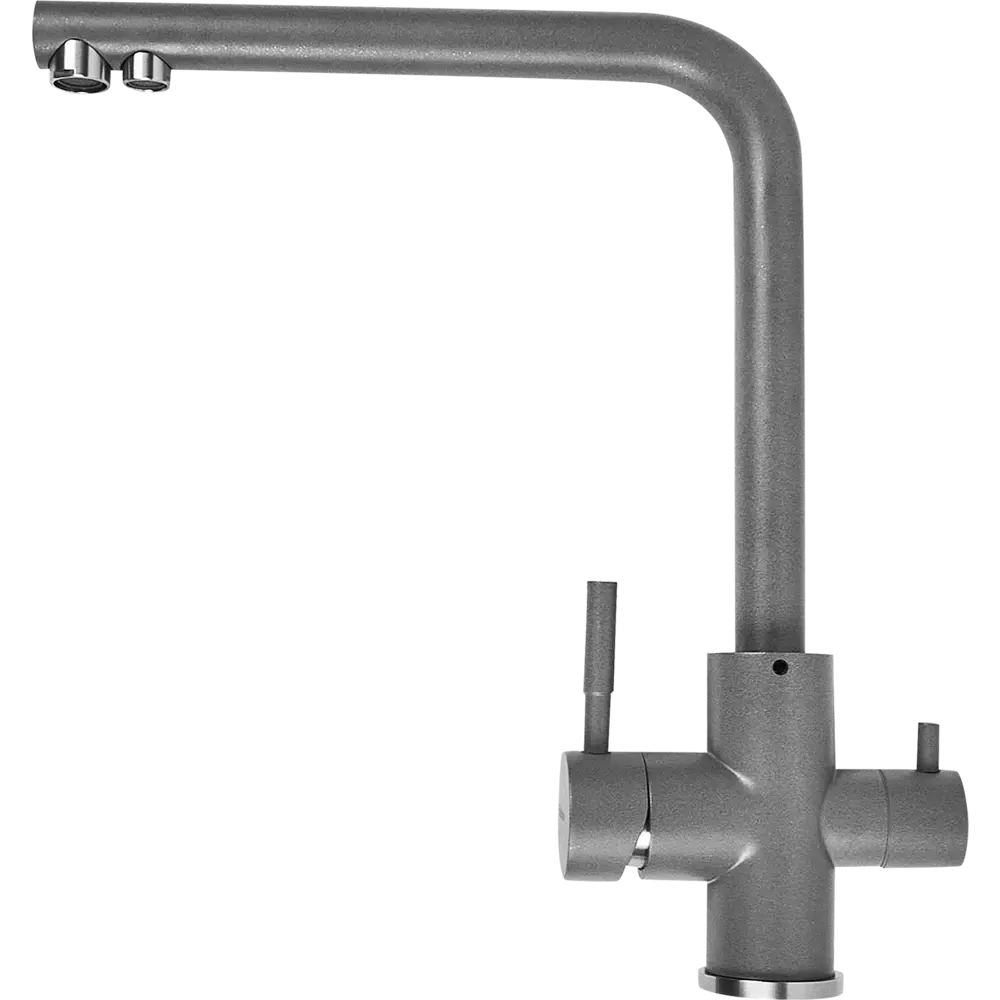 Смеситель DELINIA Луза для кухни с аэратором, серый шелк 88537824 STLM-0878301 - Вид №7