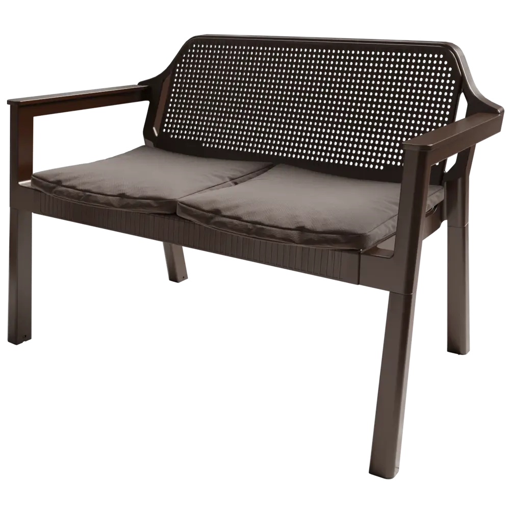 Набор мебели Adriano Easy Comfort полипропилен коричневый диван 2 кресла стол STLM-2148842 - Вид №3