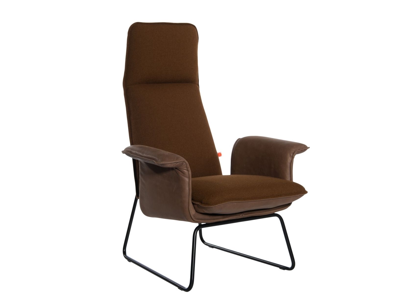 Кресло для салазок из ткани и кожи с подлокотниками Jess Оригами ARCH-00038423