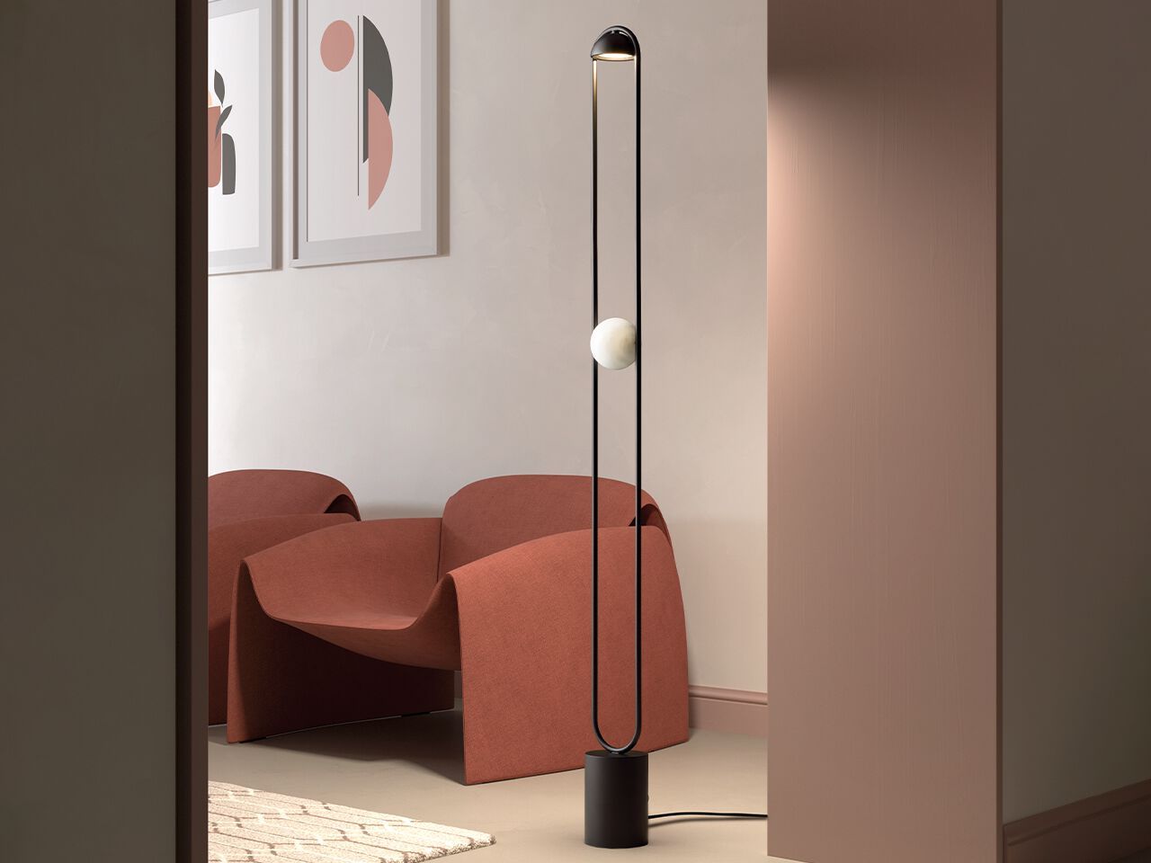 Металлический светодиодный торшер Masiero Luppiter ARCH-00008842