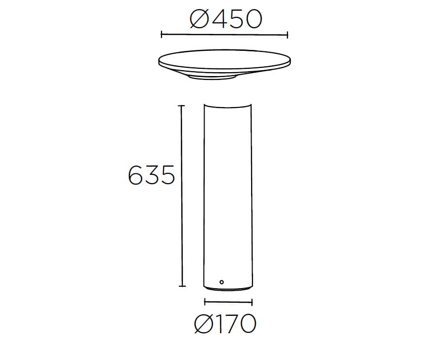 Бетонный светодиодный световой столб LedsC4 Moal ARCH-00037607 - Вид №5