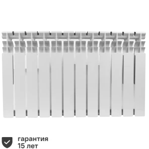 Радиатор секционный Monlan Bimetal 500/80 12 секций боковое подключение биметалл белый