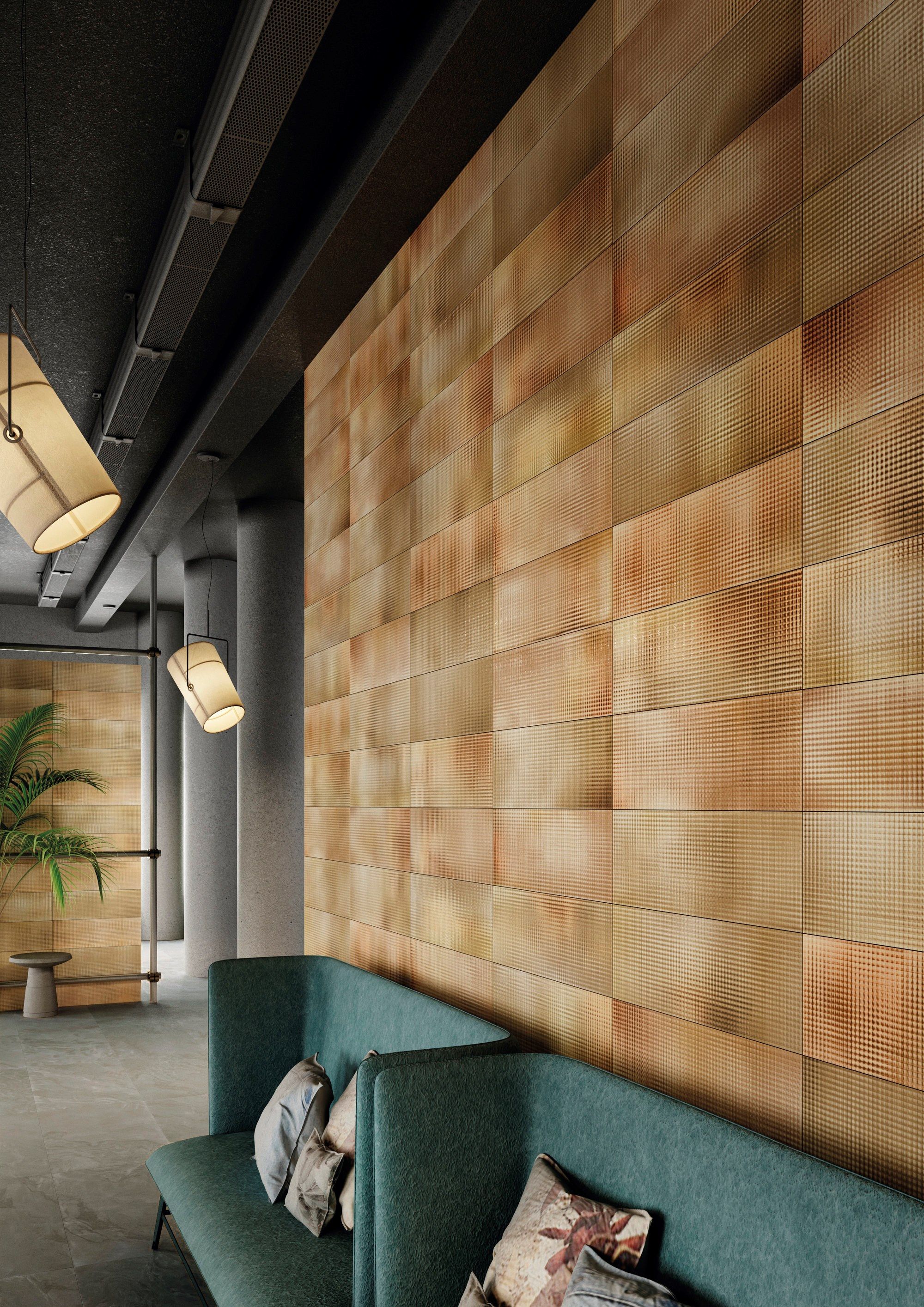 Внутренняя отделка керамогранита с металлическим эффектом IRIS Ceramica Diesel Living ARCH-00124878 - Вид №2