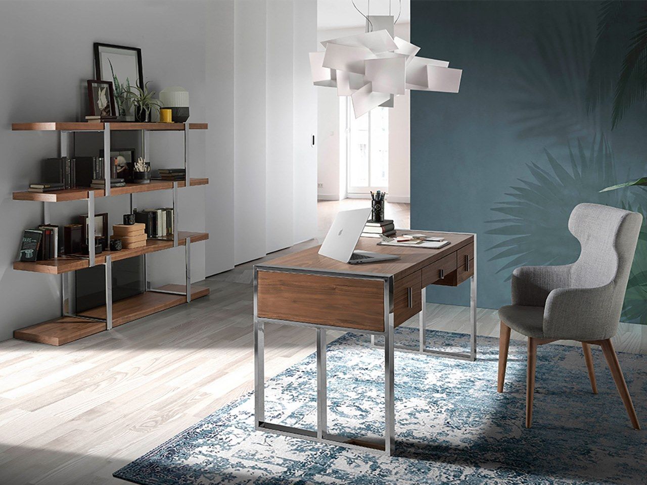 Прямоугольный стол из стали и дерева Angel Cerda Urban Deco ARCH-00037103 - Вид №5