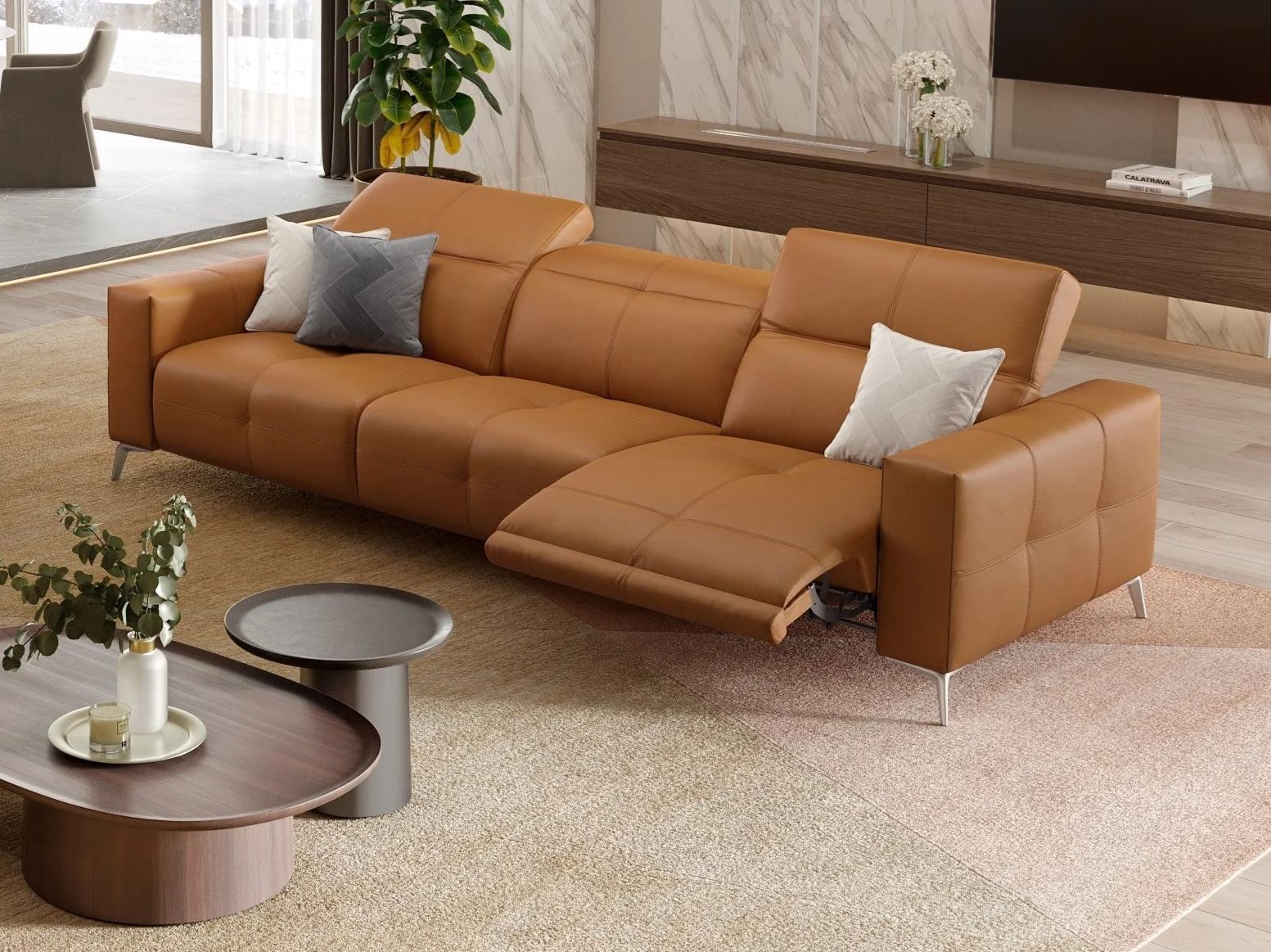 3-местный кожаный диван Sofanella MARBELLA XXL ARCH-00012164 - Вид №3