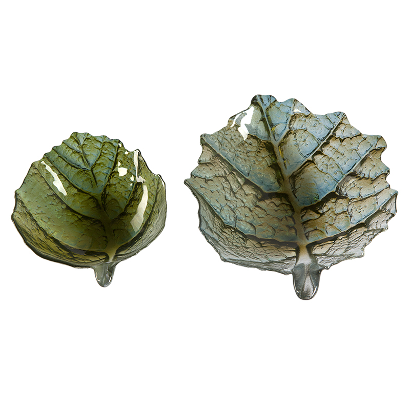 5611 Набор две хрустальные чаши «Лист», 250 мм. и 180 мм. Maleras  - Вид №1