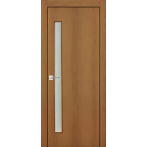 Комплект двери со стеклом 60x200 см финиш бумага цвет орех с добором 100 мм