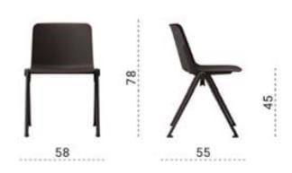 Полипропиленовый стул с подлокотниками Las Mobili художественная литература ARCH-00078417 - Вид №7