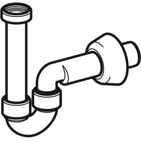 151.113.11.1 Трубный сифон Geberit для раковин и биде, горизонтальный выпуск Geberit  - Вид №1