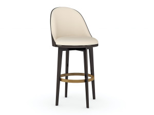 Кожаный поворотный высокий мягкий стул