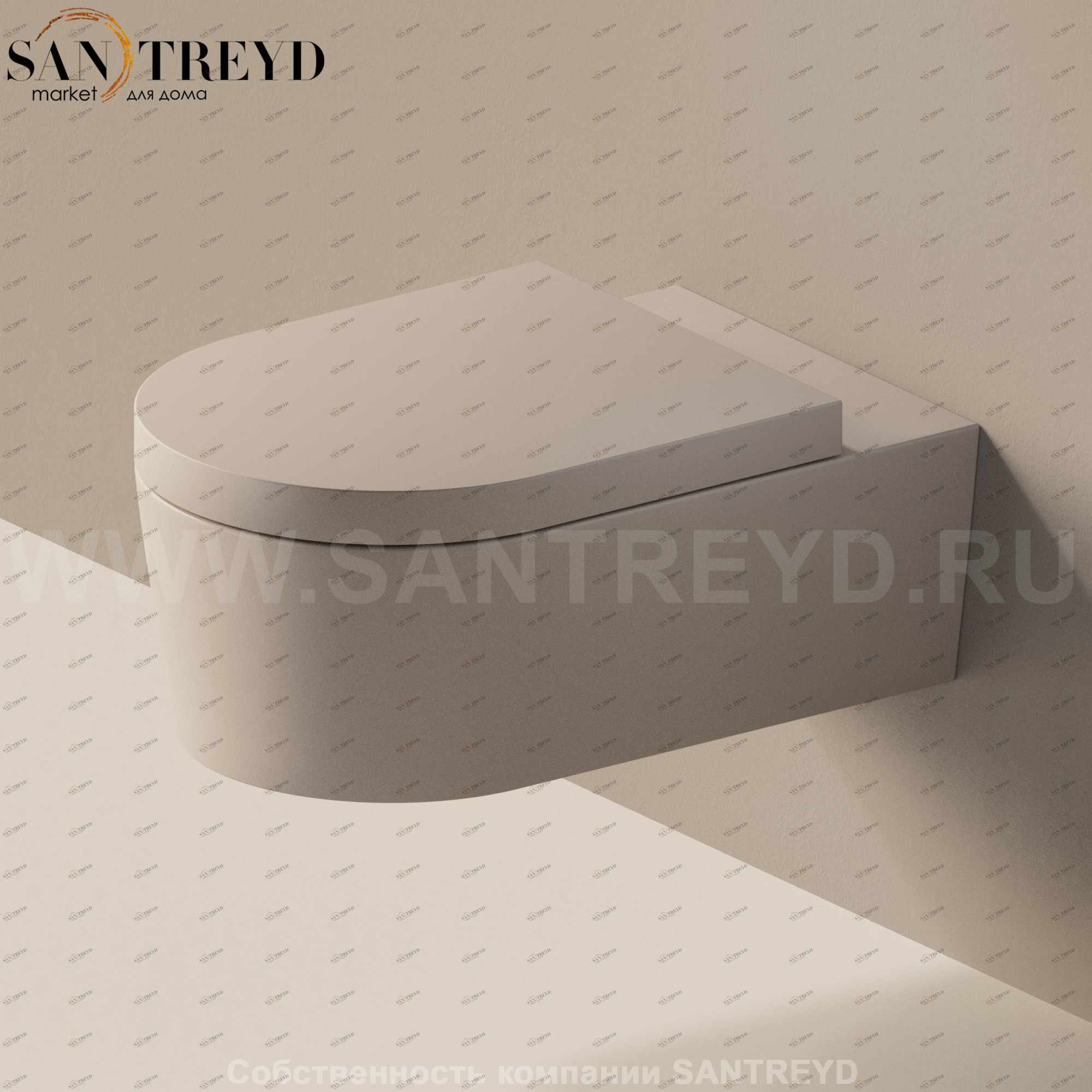 5051WCG1019 Подвесной унитаз настенный Серый Ceramica Flaminia Link Италия