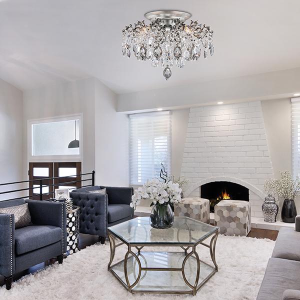 Потолочная люстра Bogates Wonderful 276/5 Strotskis BOGATES ДИЗАЙНЕРСКИЕ, СВЕЧИ 184114 Серебро  - Вид №1