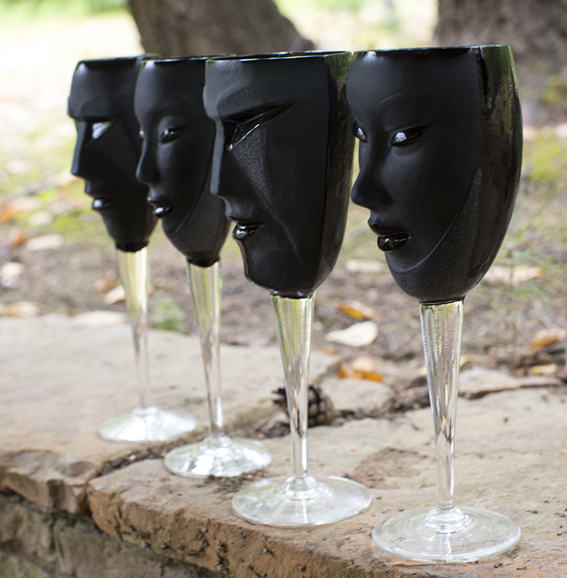 42035 Бокал из чёрного хрусталя "Кубик", Объём 250 мл., Высота – 250 мм. Maleras  - Вид №1