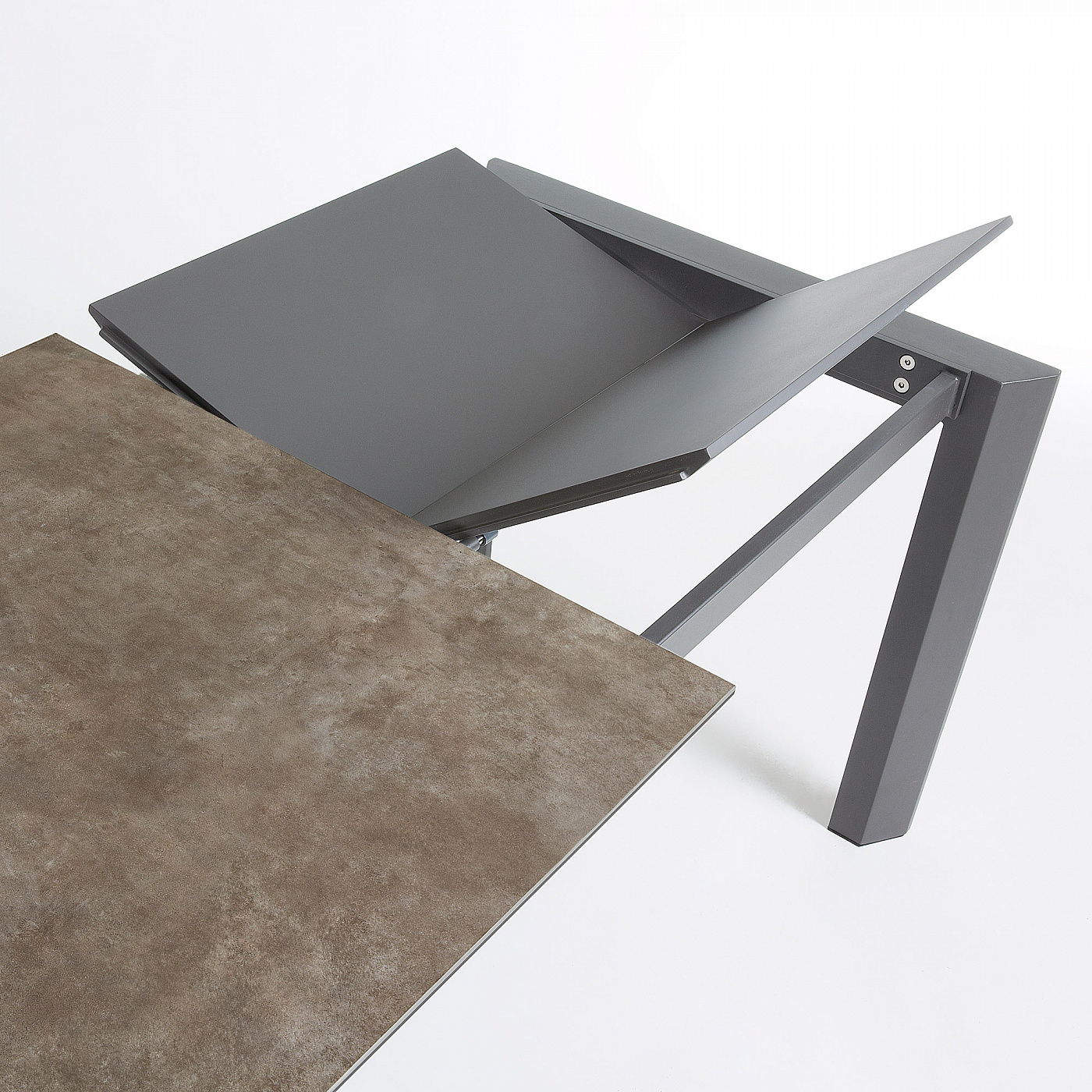 052297 Стол Atta 120 (180) x80 антрацит керамика La Forma Axis - Вид №3