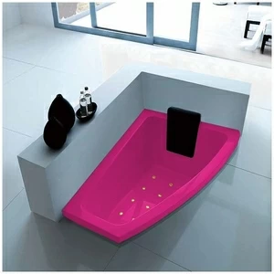 Ванна с аэромассажем розовая с золотом Gruppo treesse Asyx DXSTAV826CRZ