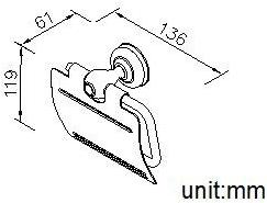 JUSTIME Держатель металлического рулона с крышкой Classik 6703-41-80cp - Вид №1