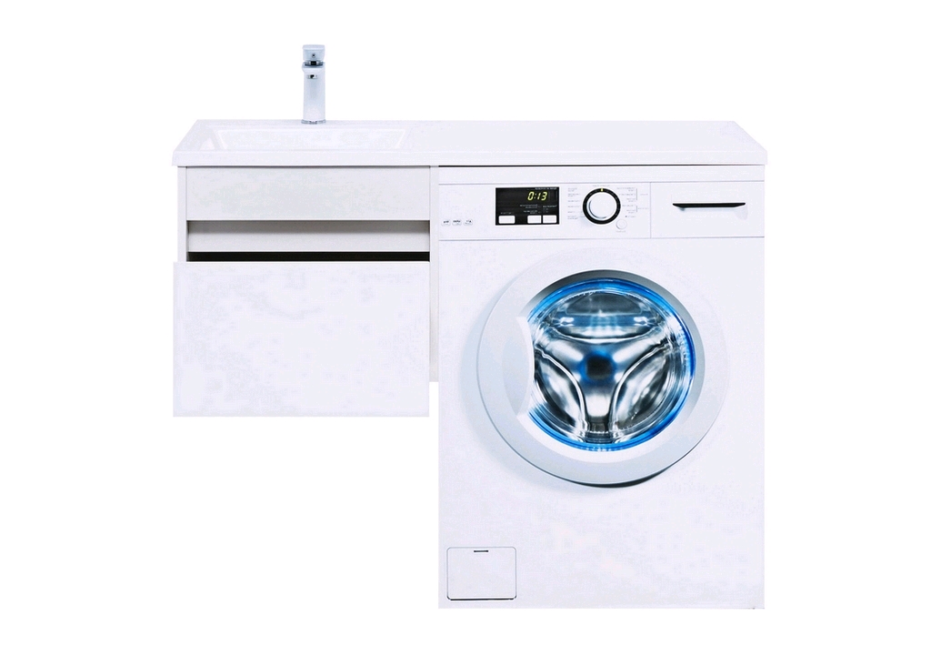 Тумба с раковиной Aquanet Токио 110 L белый (подвесная, 1 ящик) 0023691500235497 - Вид №10