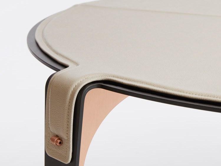 GABRIEL SCOTT Круглый кожаный журнальный столик для гостиной Bardot sun-id-1512689 - Вид №2