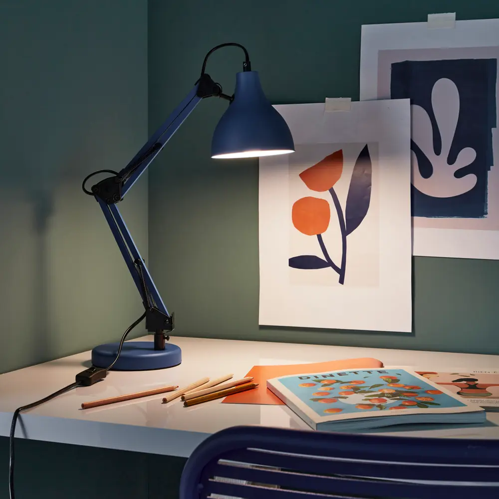 Настольная лампа Inspire Ennis с гибкой арматурой в голубом цвете 82551259 STLM-0029689 - Вид №8