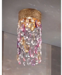 Masiero Круглый полувстраиваемый светильник из латуни для подвесных потолков Brass & spots