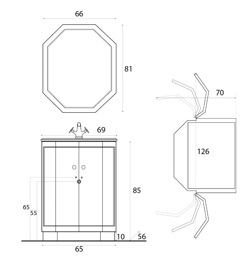 Напольный умывальник с дверцами Gaia Mobili Contemporary ARCH-00149710 - Вид №4