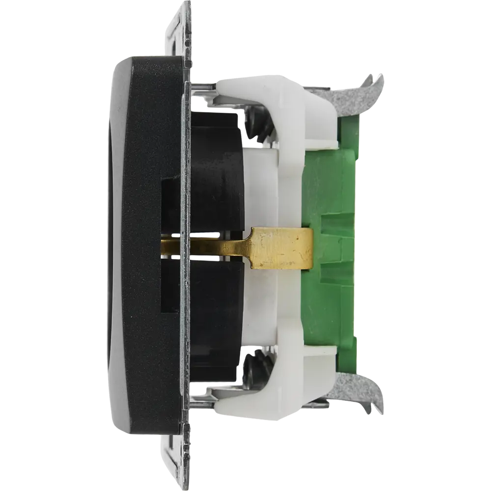 Розетка встраиваемая Hegel Мастер с заземлением цвет черный STLM-2179223 - Вид №2