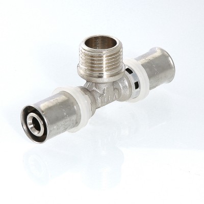 VTm.233.N.320532 Пресс-фитинг – тройник с переходом на наружную резьбу Valtec 32 мм х 3/4" х 32 мм  - Вид №7