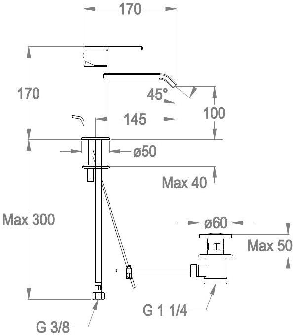 Fir Italia Смеситель для умывальника, однорычажный Sweet 46 4611311 - Вид №1