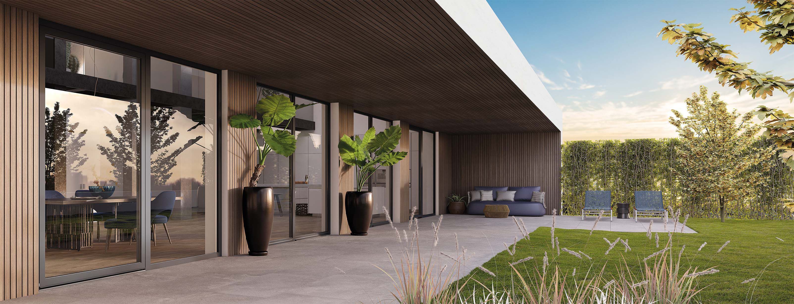 Раздвижное окно с откидной створкой из алюминия D&V Serramenti PASK ARCH-00070655 - Вид №4