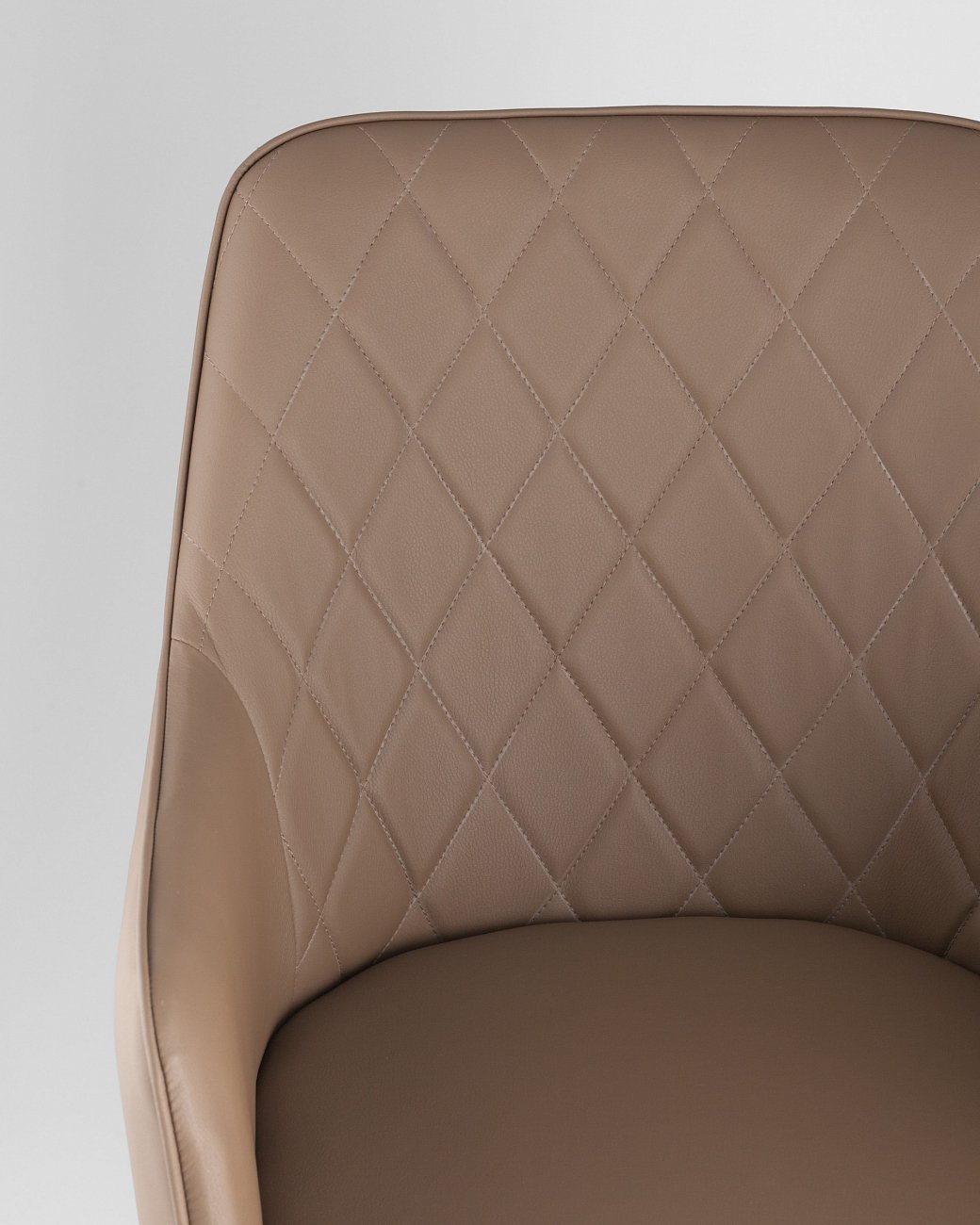 Стул со спинкой и подлокотниками коричневый из экокожи "Прайм" STOOL GROUP ДИЗАЙНЕРСКИЕ, ИНТЕРЬЕРНЫЕ 00-3946152 Коричневый  - Вид №7