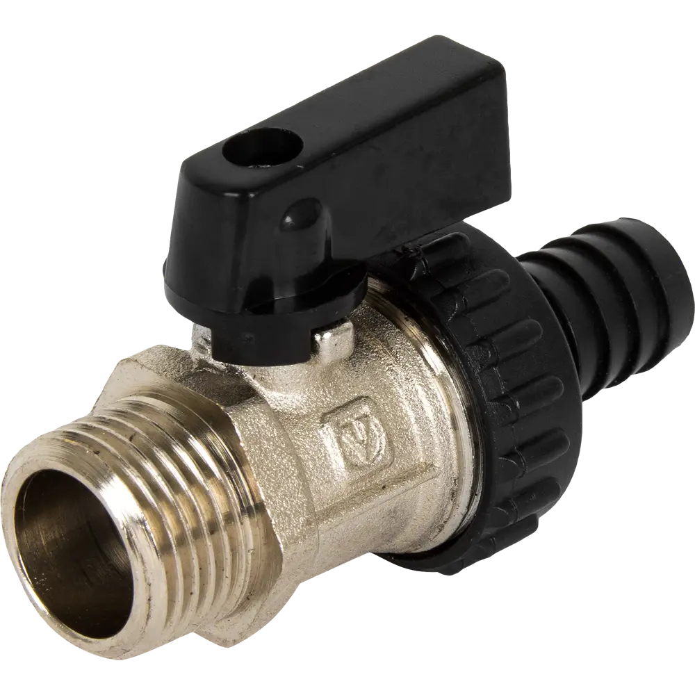 Клапан сливной Valtec 1/2" никелированная латунь, внутренняя-наружная резьба VT.430.N.04 STLM-2060617