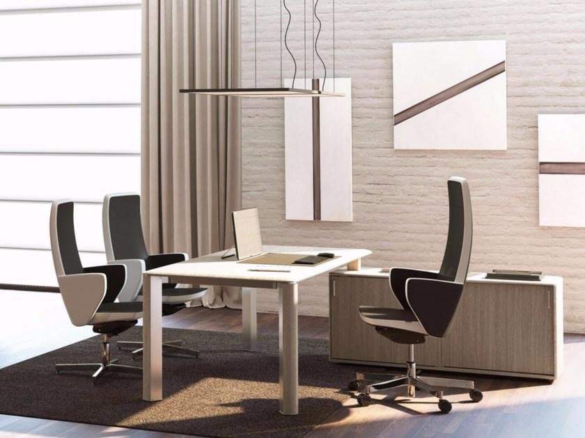 Las Mobili Офисный угловой стол в современном стиле со встроенной полкой Iulio sun-id-1356309 - Вид №3