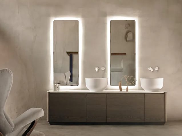 Прямоугольное зеркало со встроенным освещением для ванной комнаты Inbani ORIGIN ARCH-00051810 - Вид №1