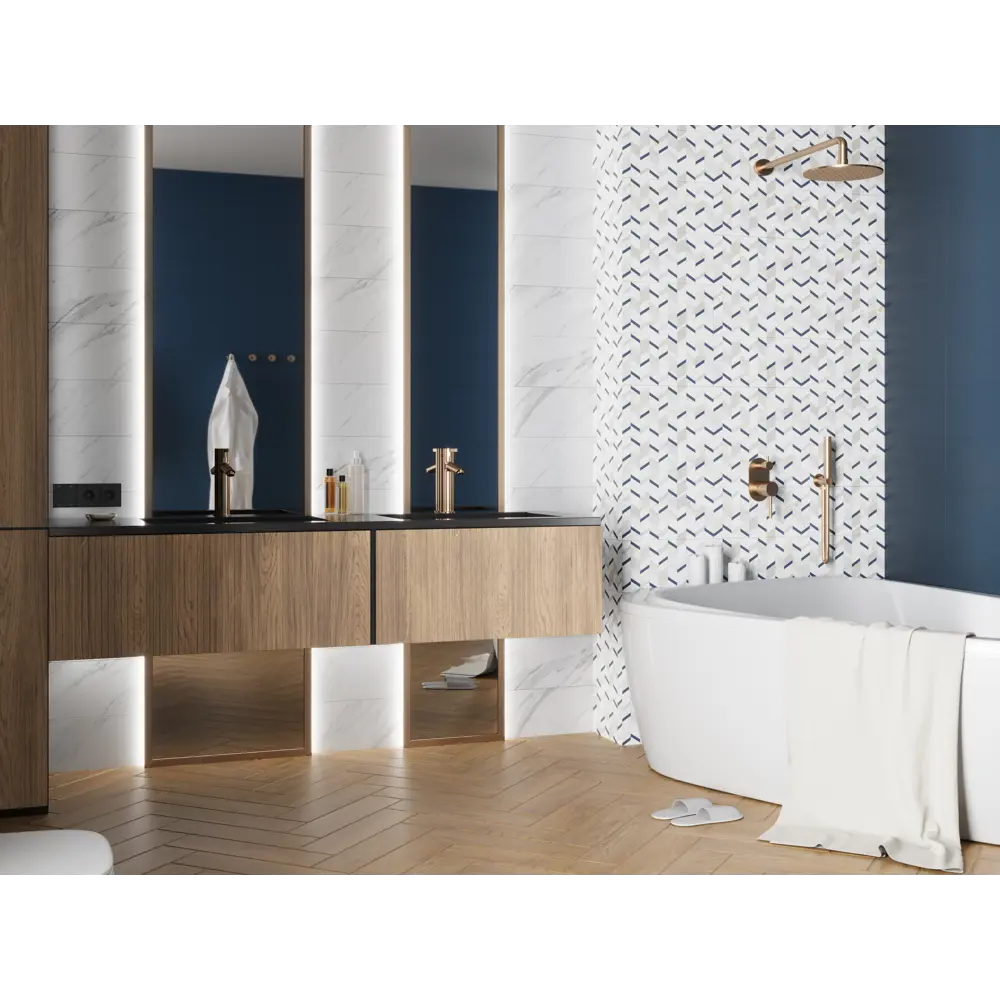 Плитка настенная Mersey Mono A0554C14102 20x40 см 1.6 м² матовая цвет розовый Santreyd STLM-2158016 - Вид №9