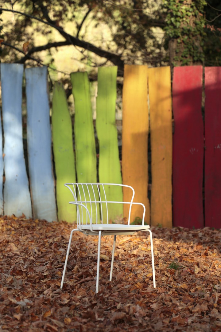 Flint 535-A Кресло со стальным каркасом и спинкой на 4 ножках, сиденье из полиамида, дерева ироко или кожи. Et al. Flint - Вид №12