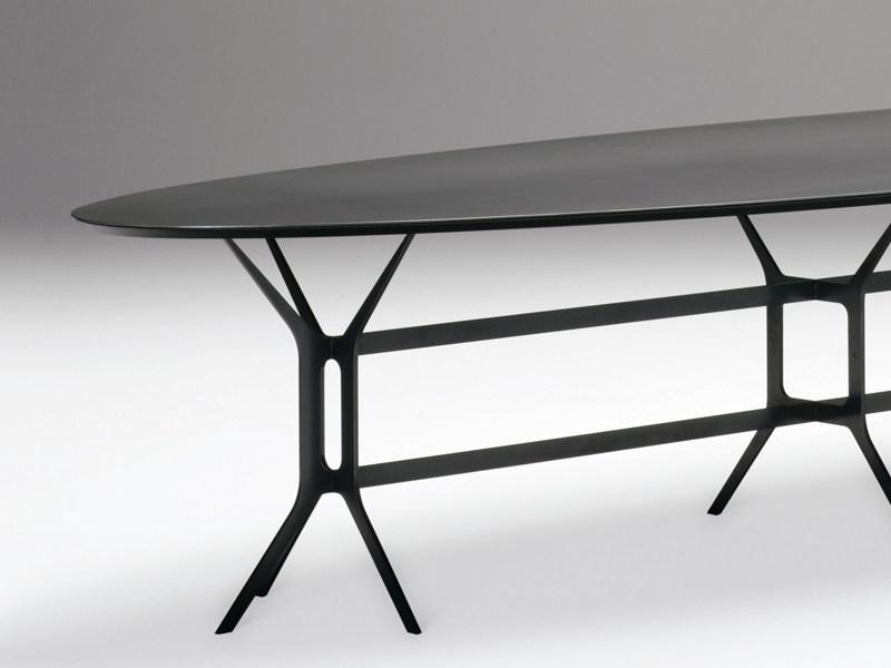 YDF Овальный стол из лакированного металла Tavoli sun-id-1503460 - Вид №3