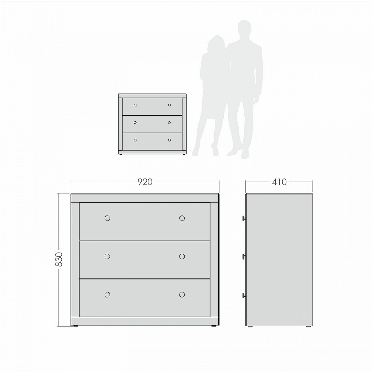 Комод зеркальный с 3 ящиками золотой "Дэйли" GRAUM ДИЗАЙНЕРСКИЕ 304015 Желтый;зеркальный  - Вид №1