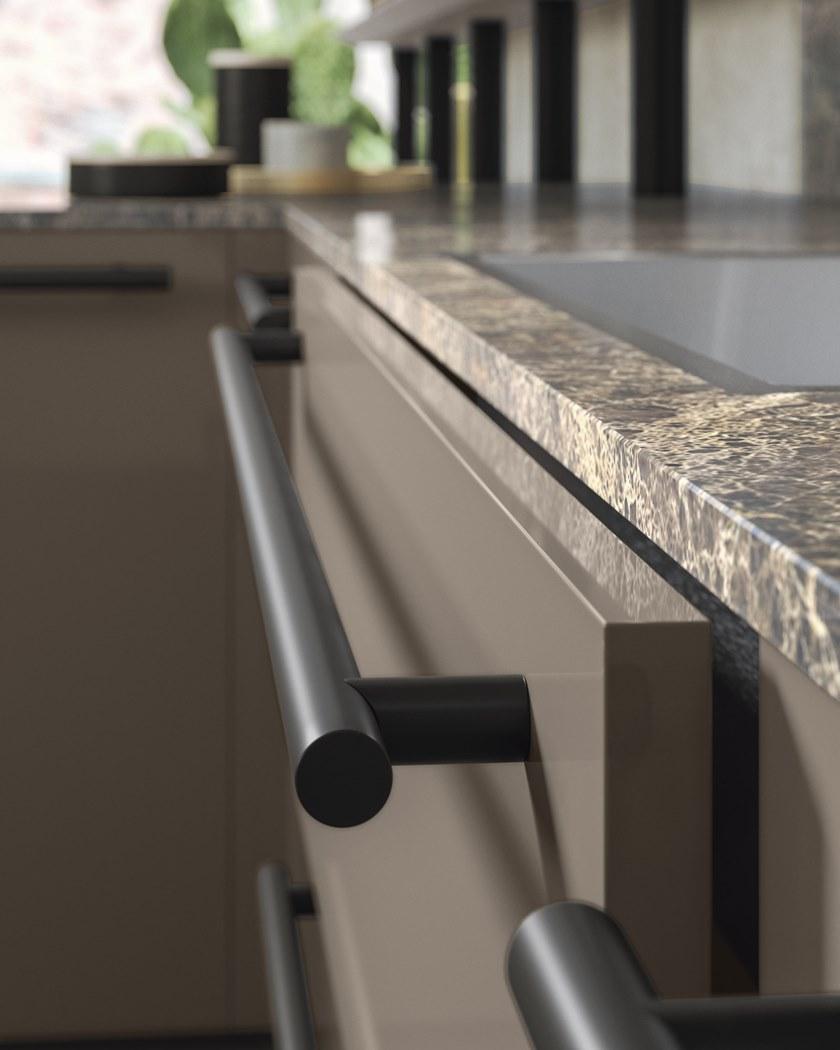 Alta Cucine Лакированная кухня с полуостровом Sistema 22.2 sun-id-1387473 - Вид №7