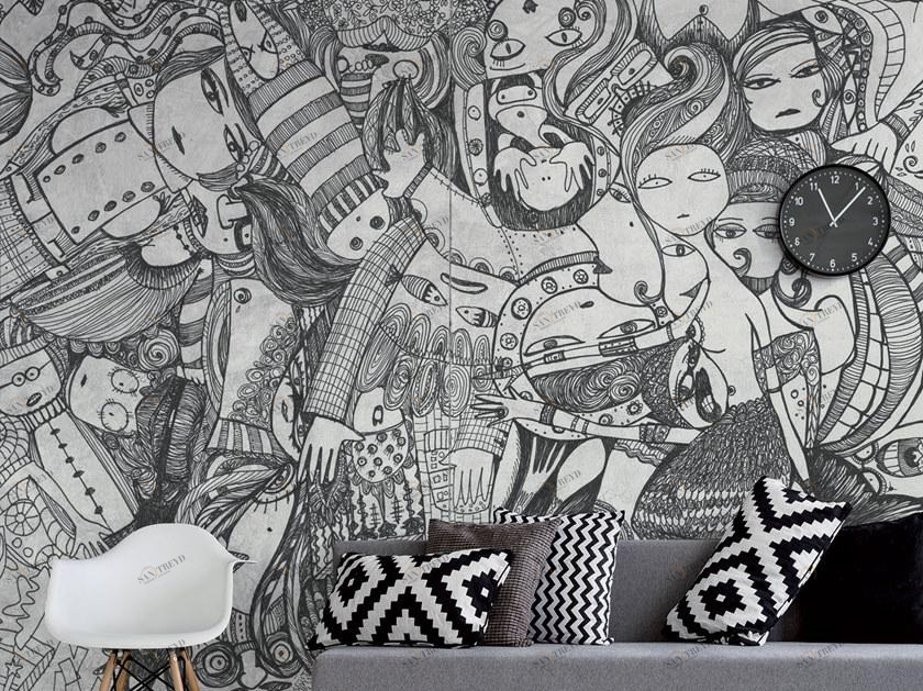 Tecnografica Водонепроницаемые резиновые обои в современном стиле Collezioni d'arte 61220-1